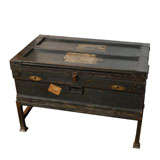 Antique A Painted Traveling Chest, Circa 1860